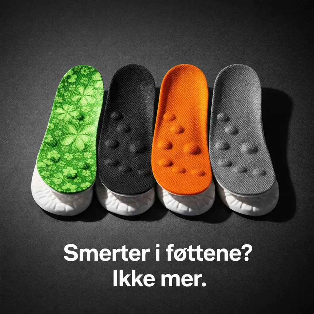 Massasje innleggssåler for aktiv hverdag - studio view