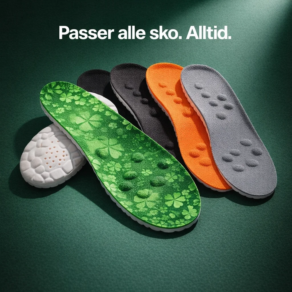 Massasje innleggssåler for aktiv hverdag - studio view